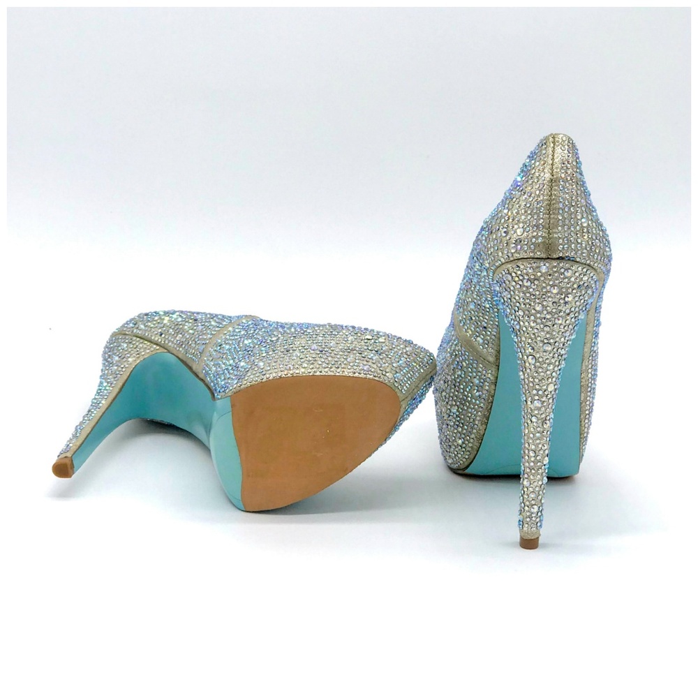Betsey Johnson Blue Champagne WISH Platform